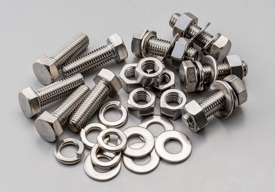 Close-up of fasteners