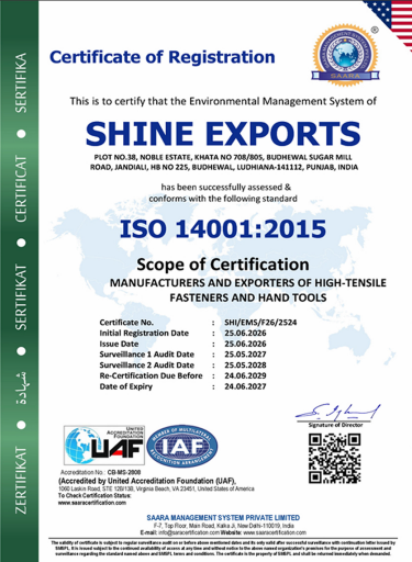ISO 9001:2015 Certificate
